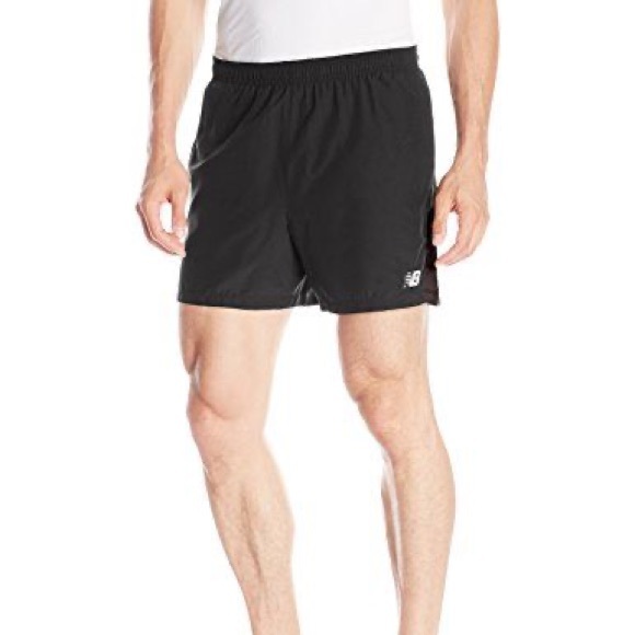 new balance mens 5 running shorts black
